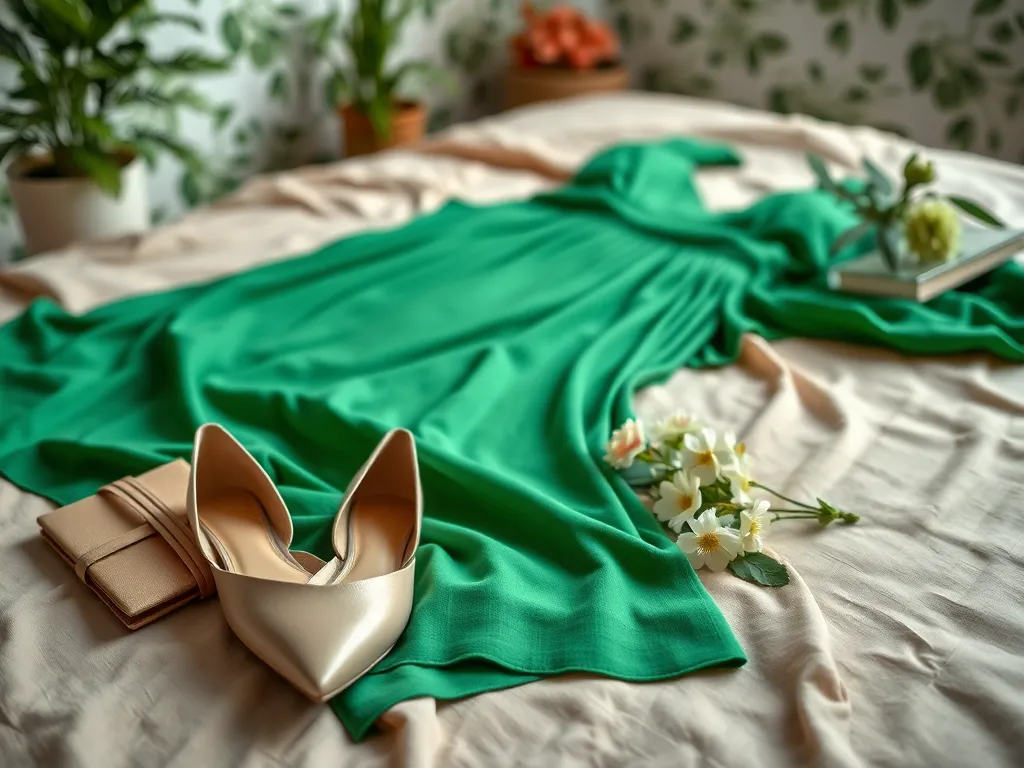 Jakie buty do zielonej sukienki?