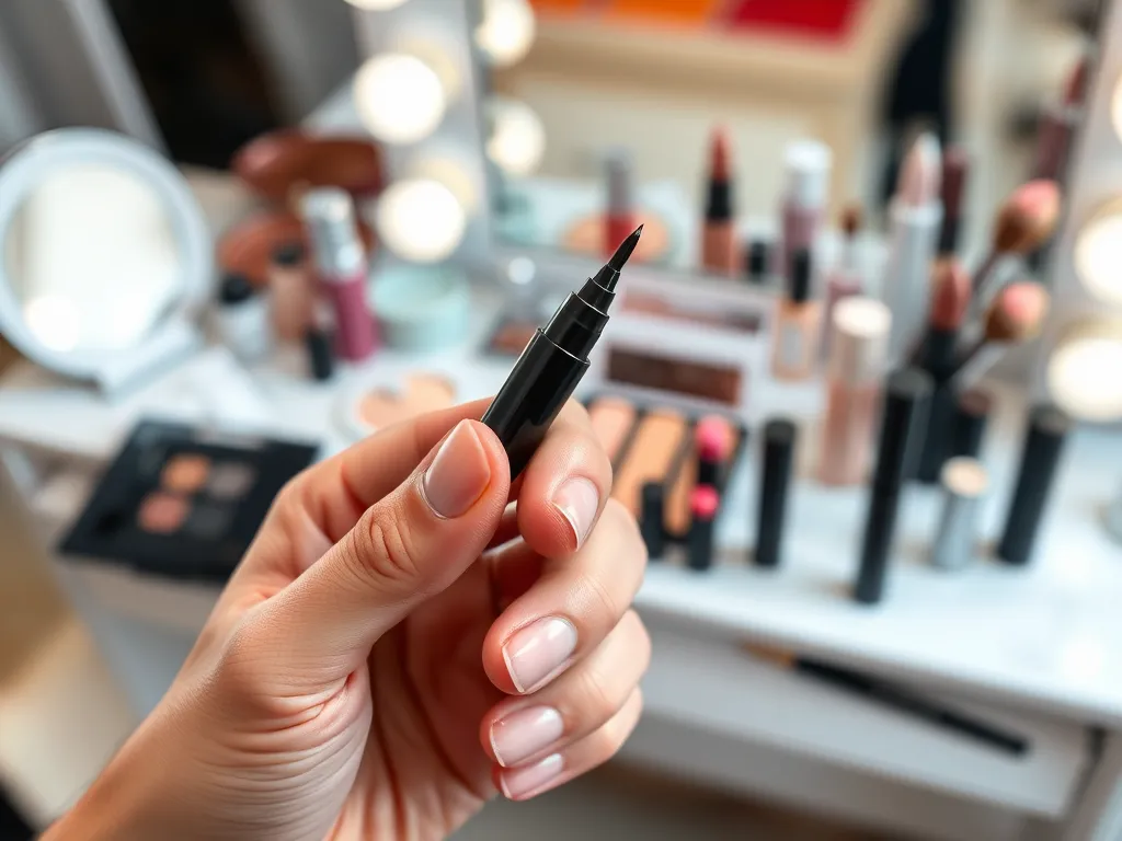 Pędzel do robienia kreski - efekt eyelinera